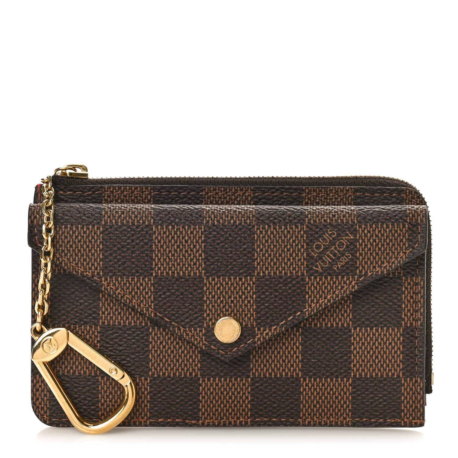 Louis Vuitton Damier Ebene Recto Verso Card Holder Red