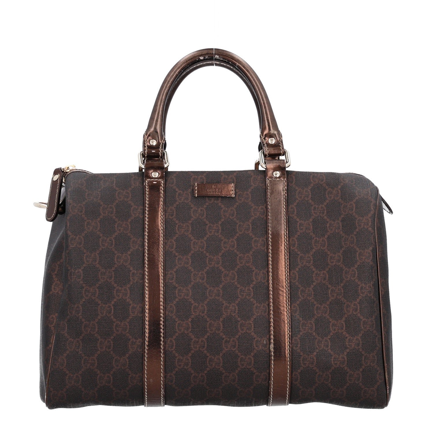 Gucci GG Supreme Monogram Medium Joy Boston Dark Brown Bronze