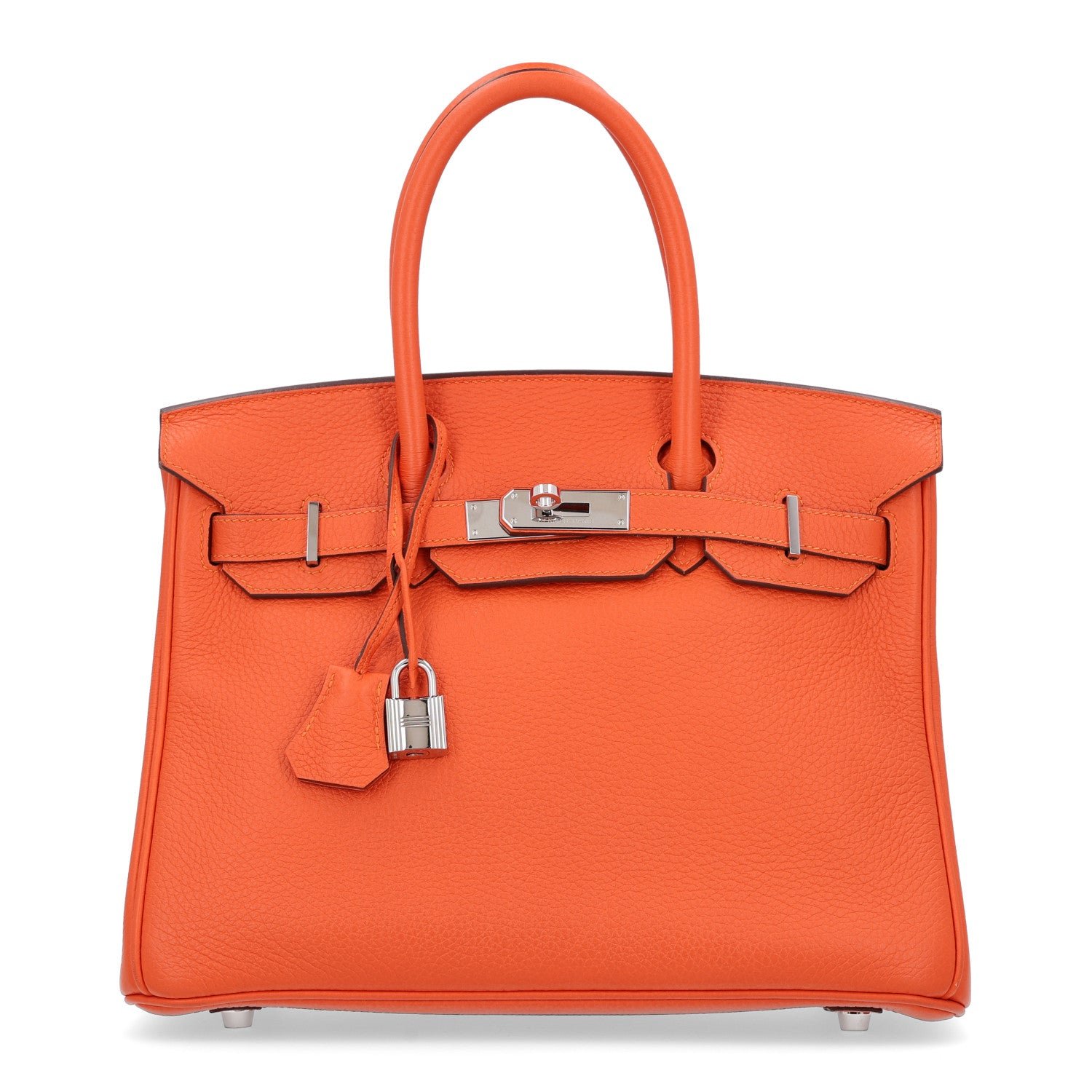 Hermes Taurillon Clemence Birkin 30 Feu