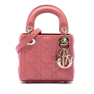 Micro Lambskin Cannage Lady Dior