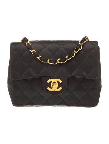 Satin Mini Square Flap Bag