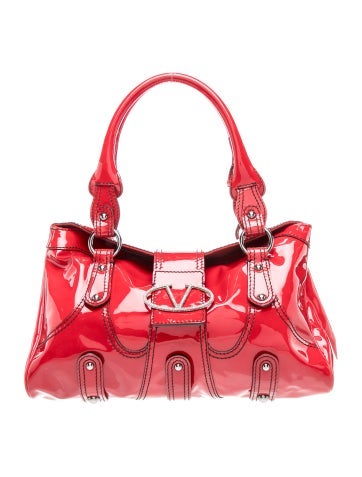 Patent Leather Top Handle Bag