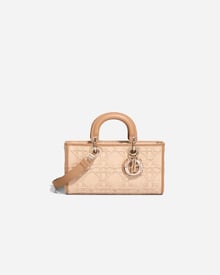 Dior 
		Lady D-Joy Medium Wicker / Calf Beige    