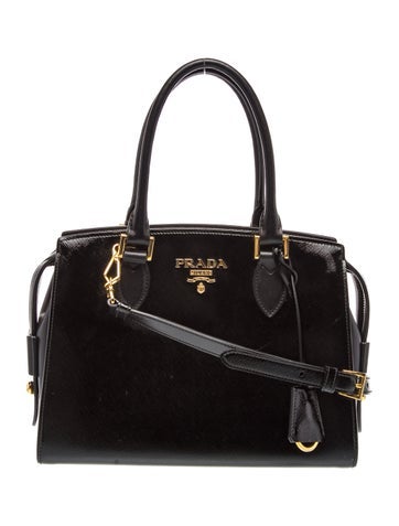 Saffiano Leather Soft Calf-Trimmed Saffiano Lux Handle Bag