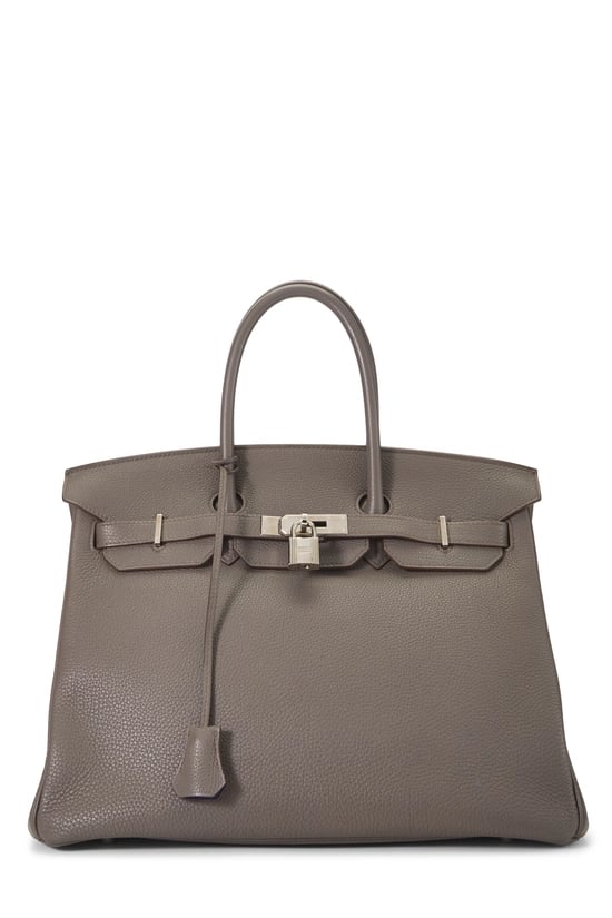 Hermes Etain, Ultraviolet Togo Verso Birkin 35 Special Order (SPO)