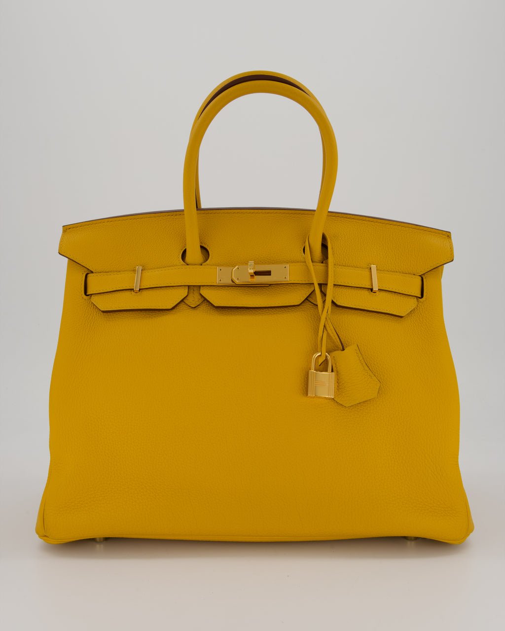 Hermès Birkin Retourne 35 Bag in Jaune Ambre Togo Leather with Gold Hardware