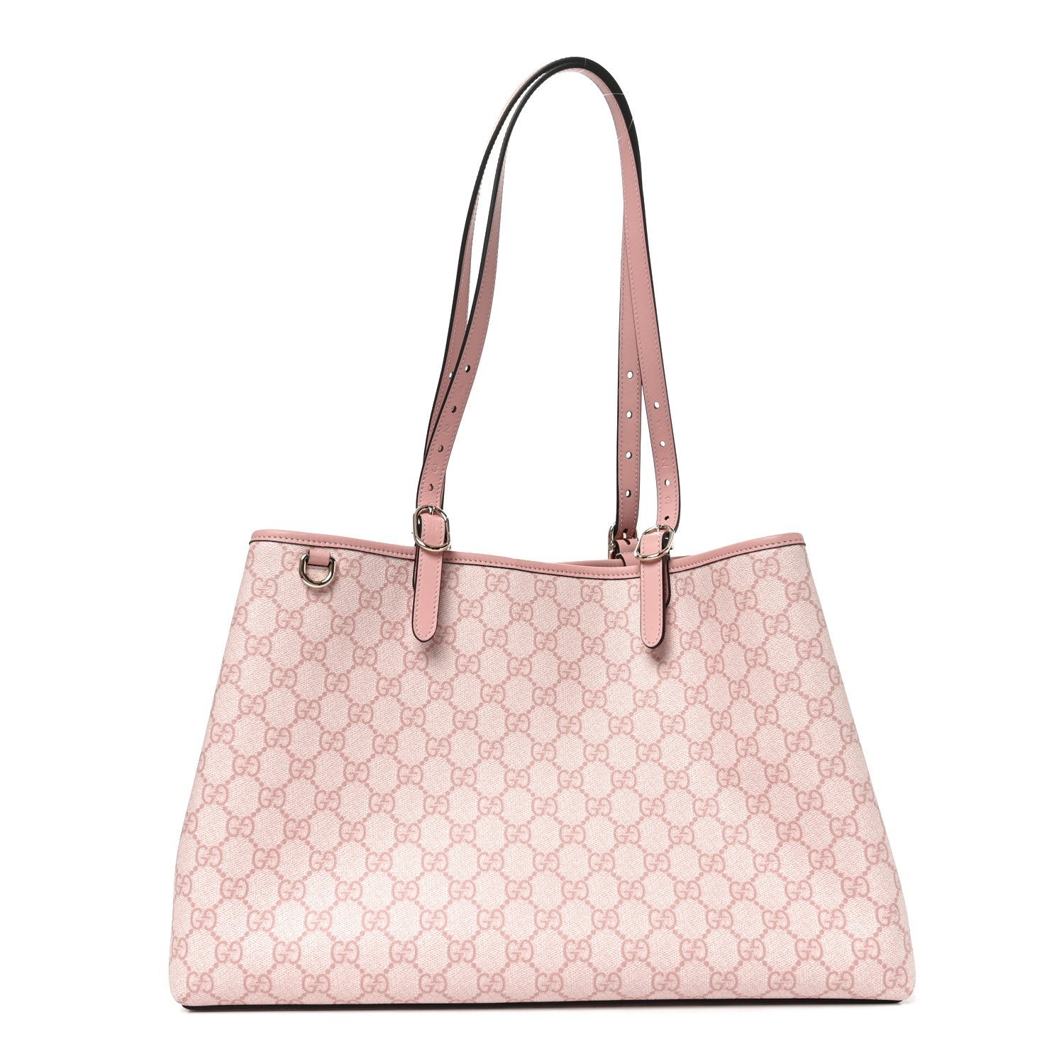 Gucci GG Supreme Monogram Emblem Large Tote Bag Light Pink