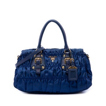 Nylon Tessuto Gaufre Satchel