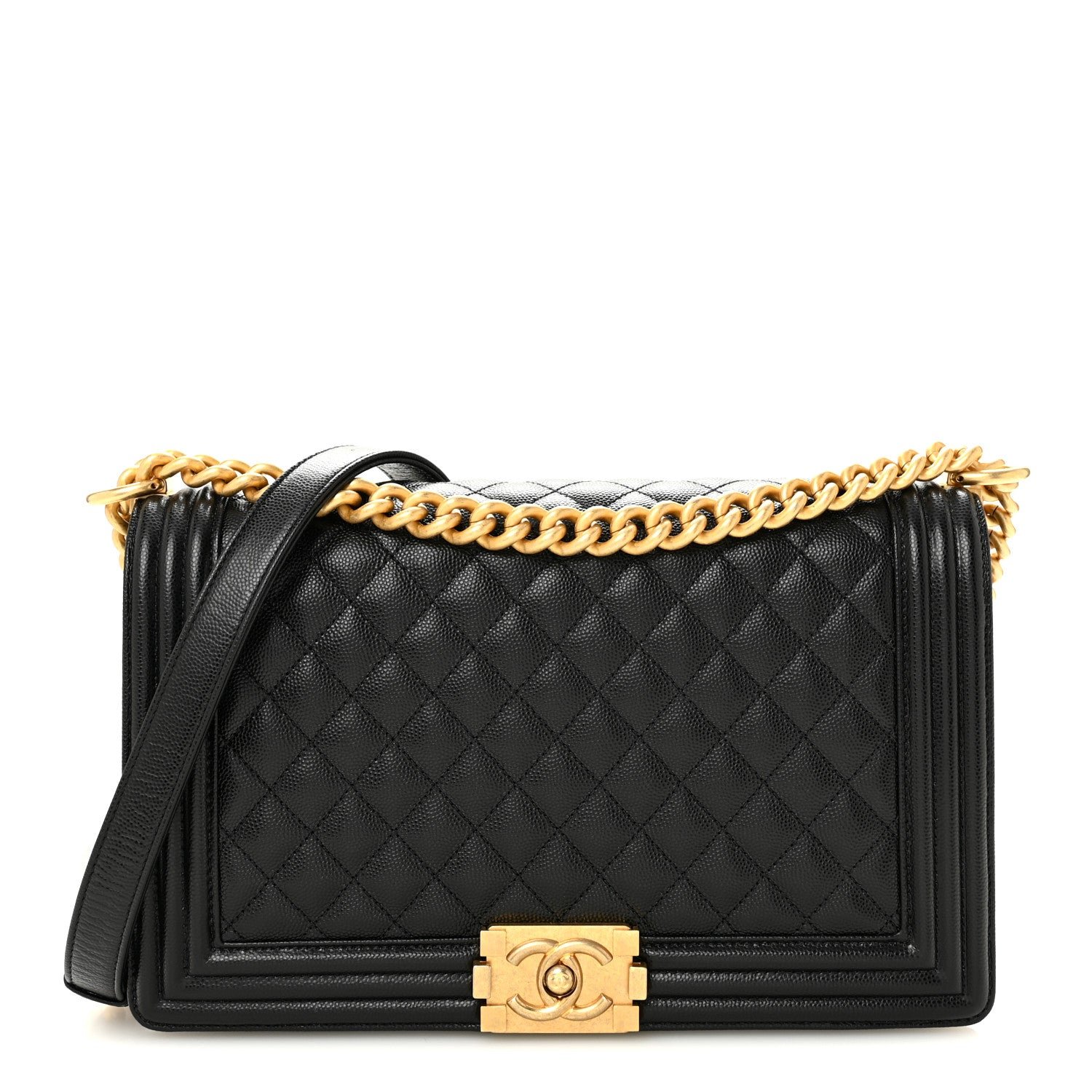 Chanel Caviar Quilted New Medium Boy Flap Black