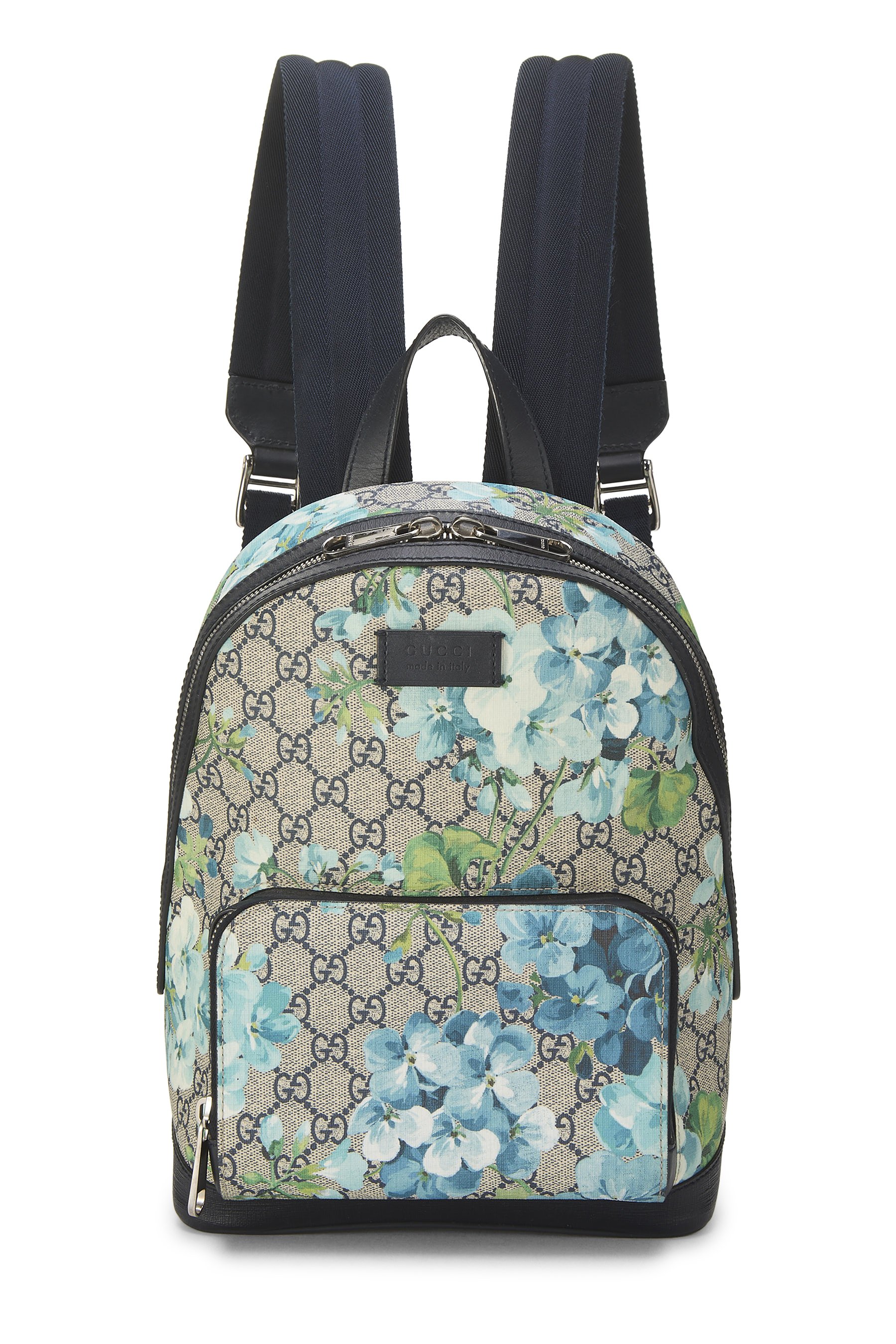 Blue GG Supreme Canvas Blooms Eden Backpack Small