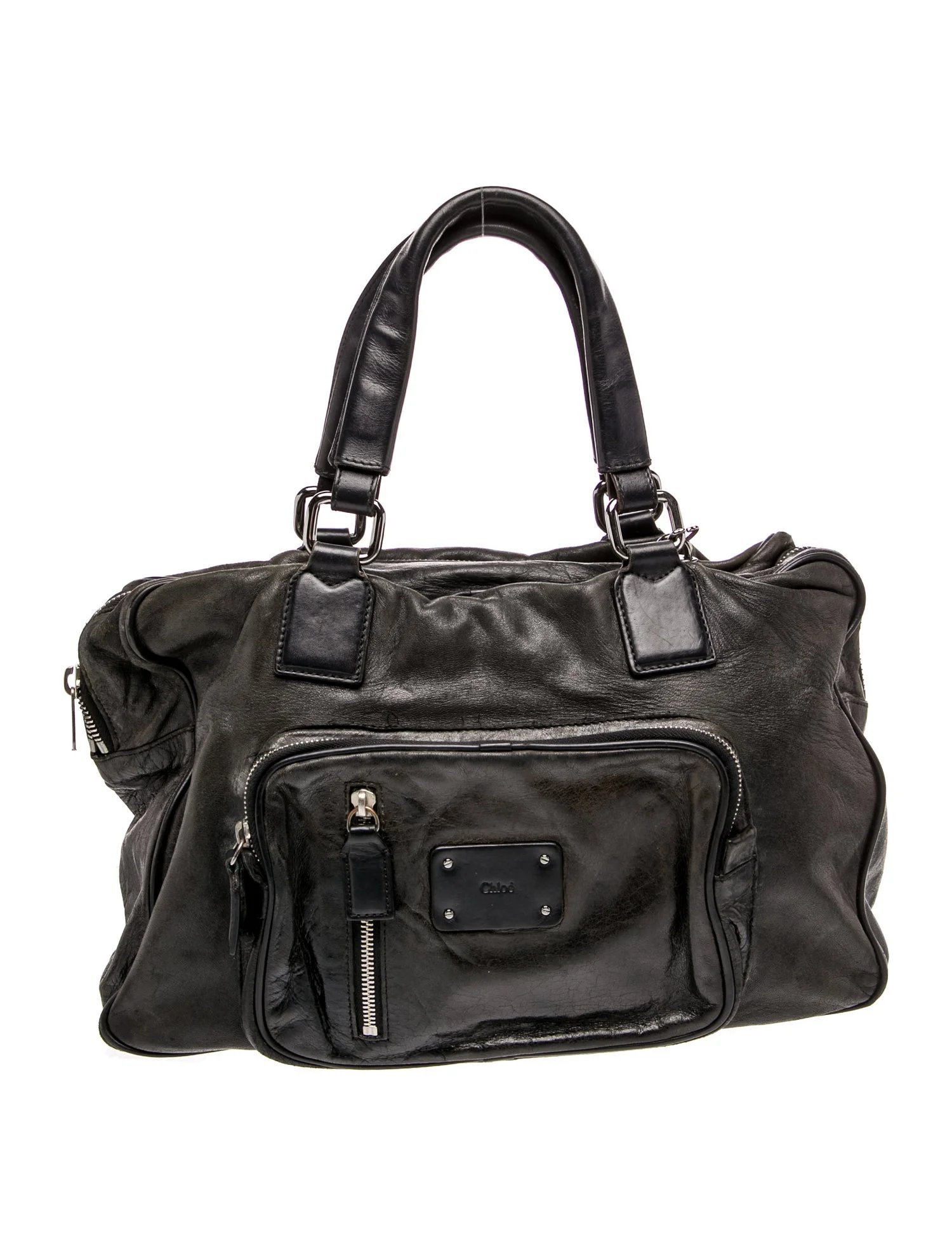 Leather Top Handle Bag