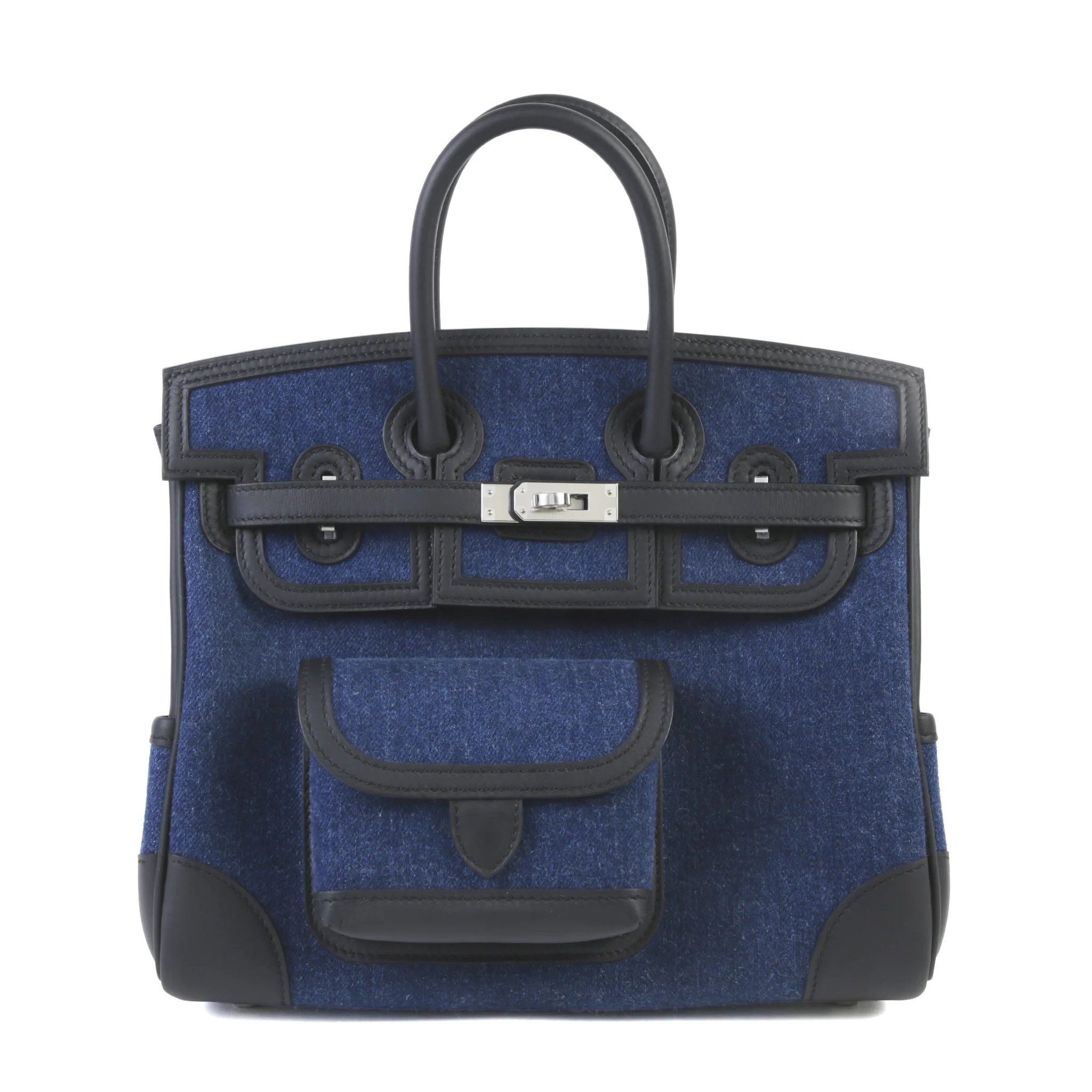 Brand New ( Rank N ) HERMÈS Limited Edition Birkin Cargo 25 Denim Fonce Noir (89) Denim Swift Palladium hardware G (2026)