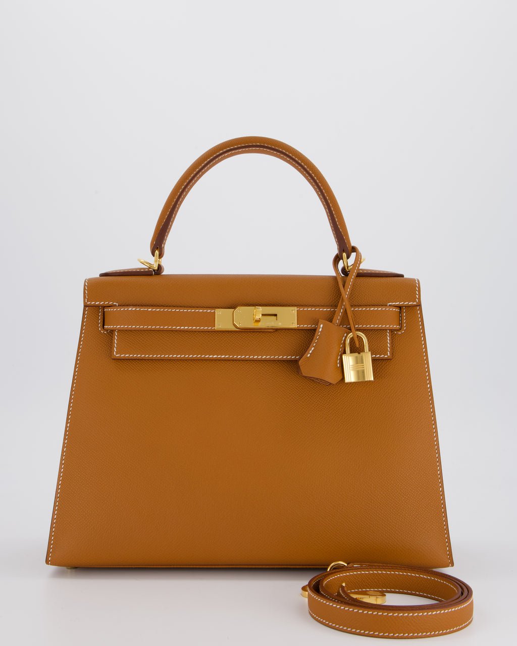 Hermès Kelly 28 Sellier Bag in Gold Epsom Leather with Gold Hardware
