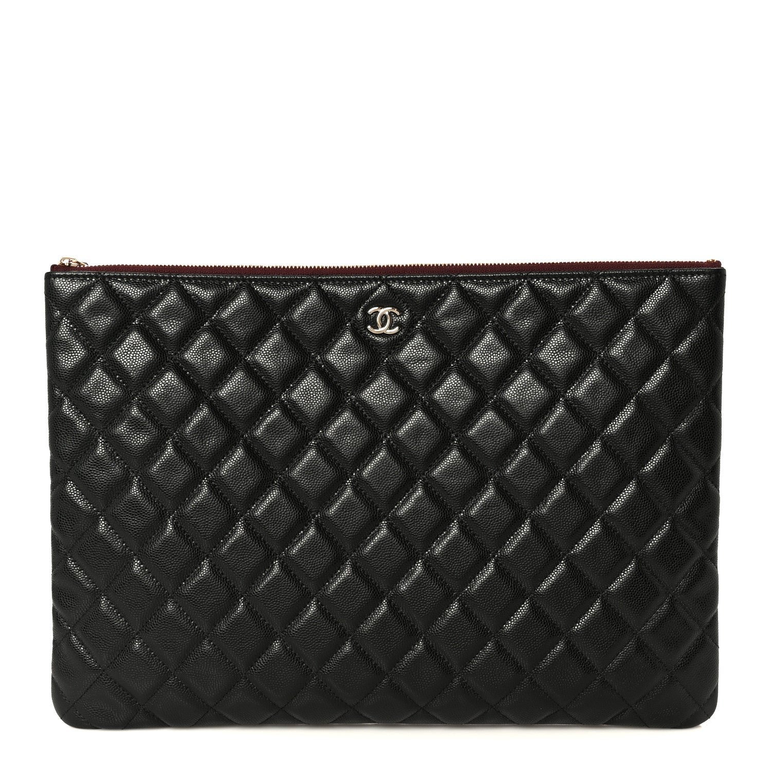 Chanel Caviar Quilted Large Cosmetic Case Black