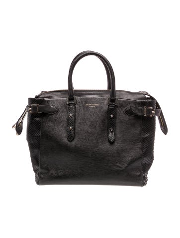 Aspinal of London Leather Weekender Bag