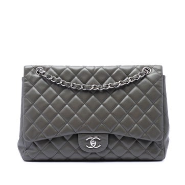 Calf Leather Maxi Classic Caviar Single Flap