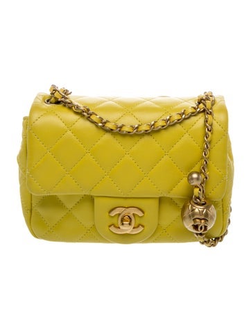 Mini Square Pearl Crush Flap Bag