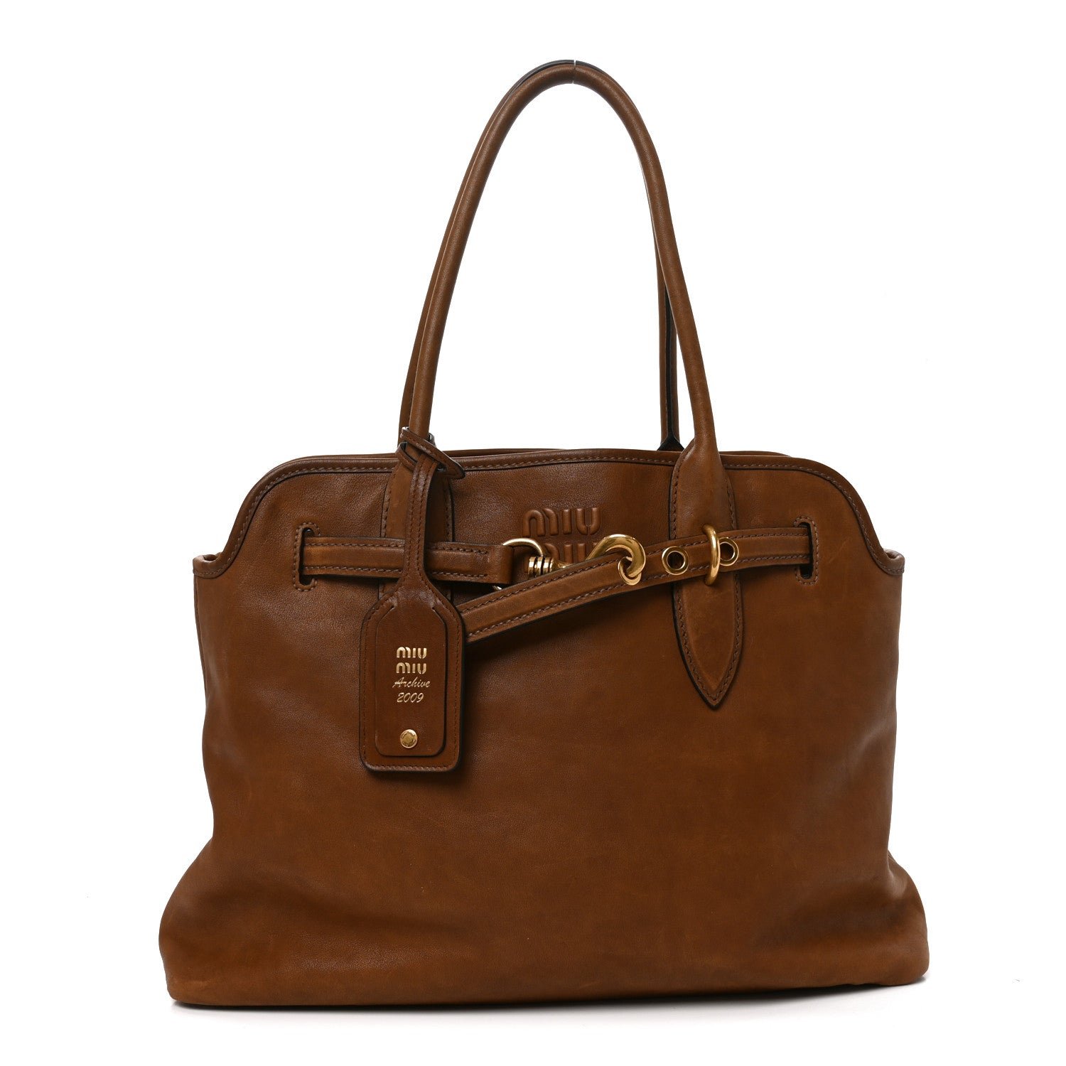 Miu Miu Nappa Medium Aventure Bag Rovere