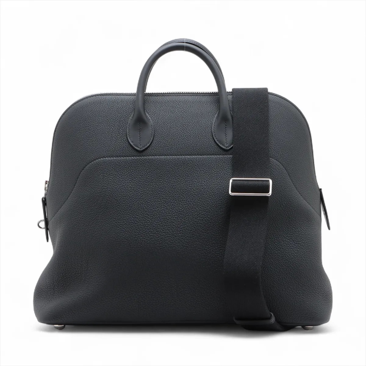 Hermès Bolide A doth Backpack Togo × Veau Swift Black Silver Metal Fittings