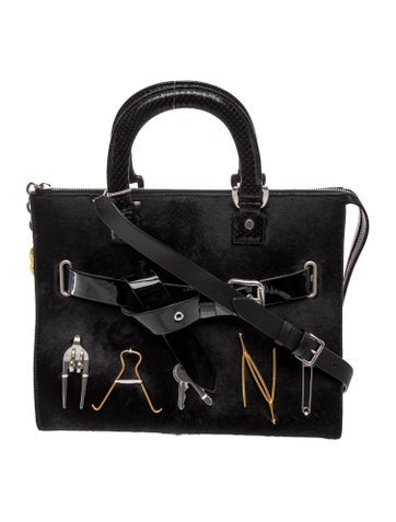 Marni Ponyhair Black Treasure Top Handle Bag Small w/ Tags