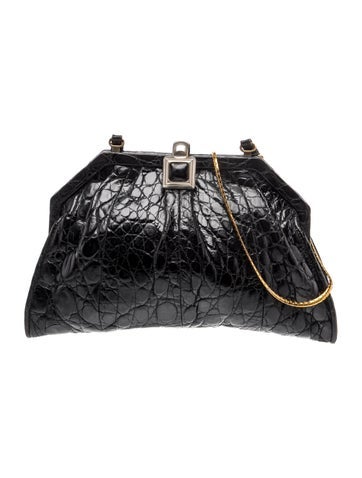 Alligator Clutch Shoulder Bag Vintage