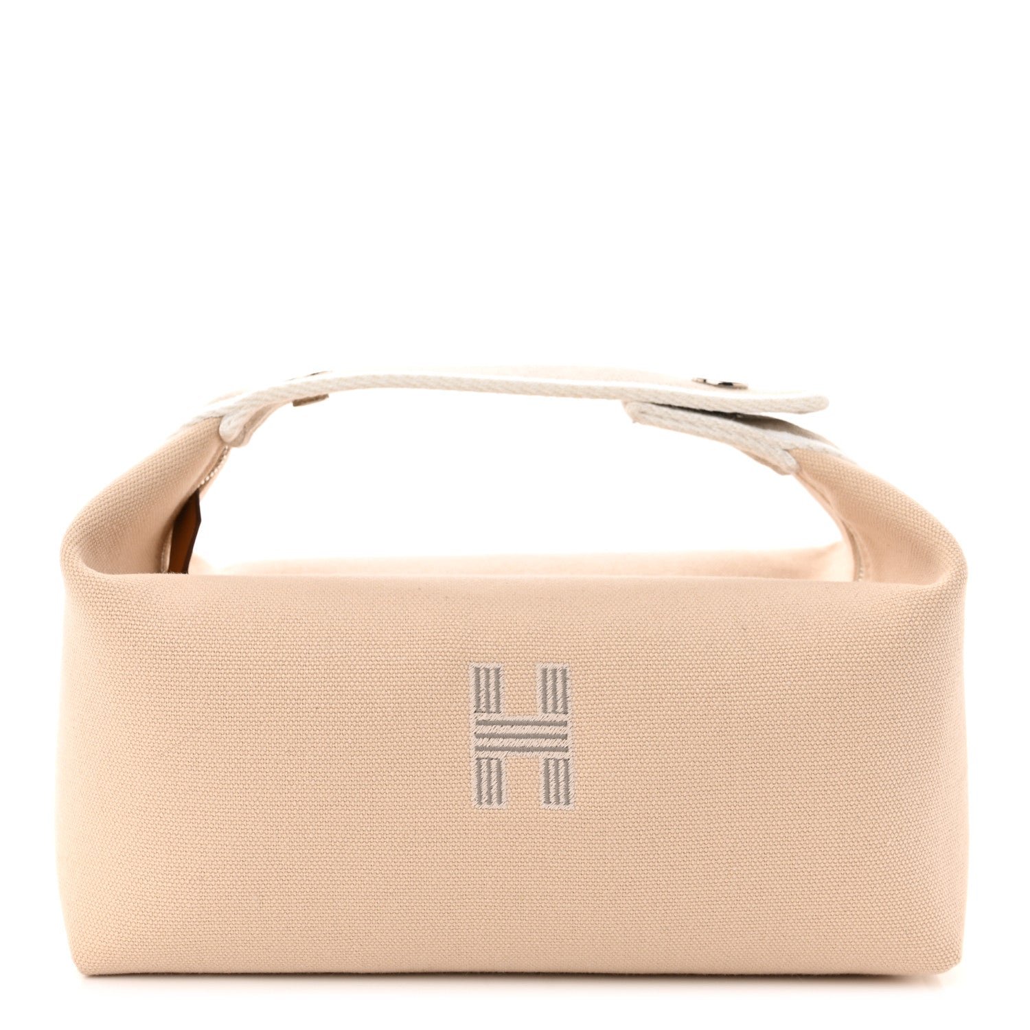 Hermes Canvas Small Bride-A-Brac Pouch Natural