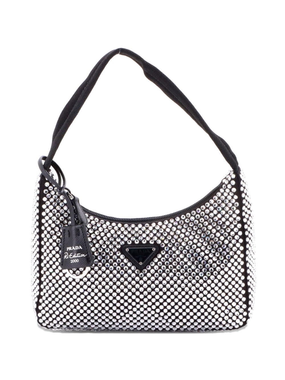 Re-Edition 2000 Crystal Embellished Satin Mini hobo bag