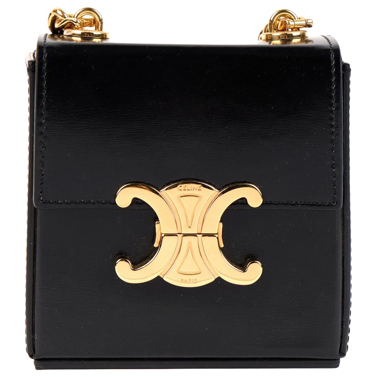 Triomphe chain leather crossbody bag