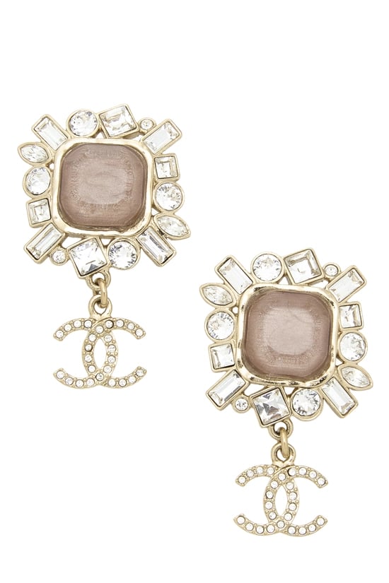 Pink Gripoix Dangle Earrings