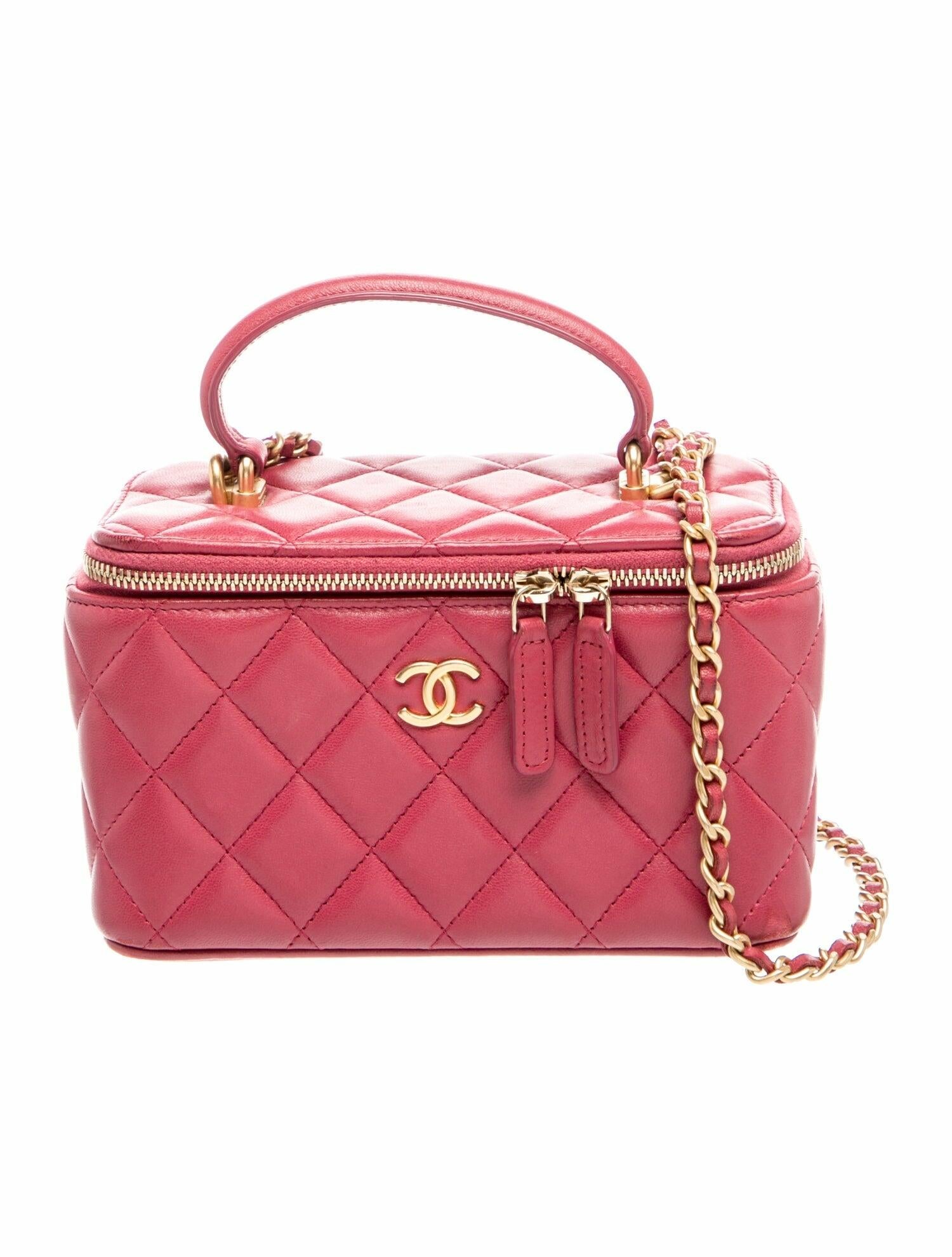 Small Top Handle Vanity Case w/ Chain