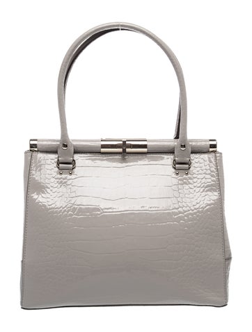 Patent Leather Top Handle Bag