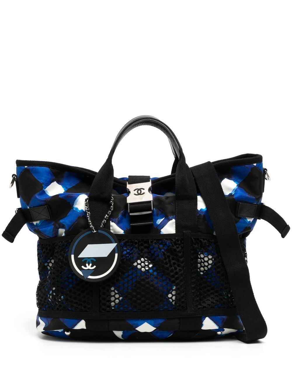 2015-2016 CC diamond-pattern tote bag