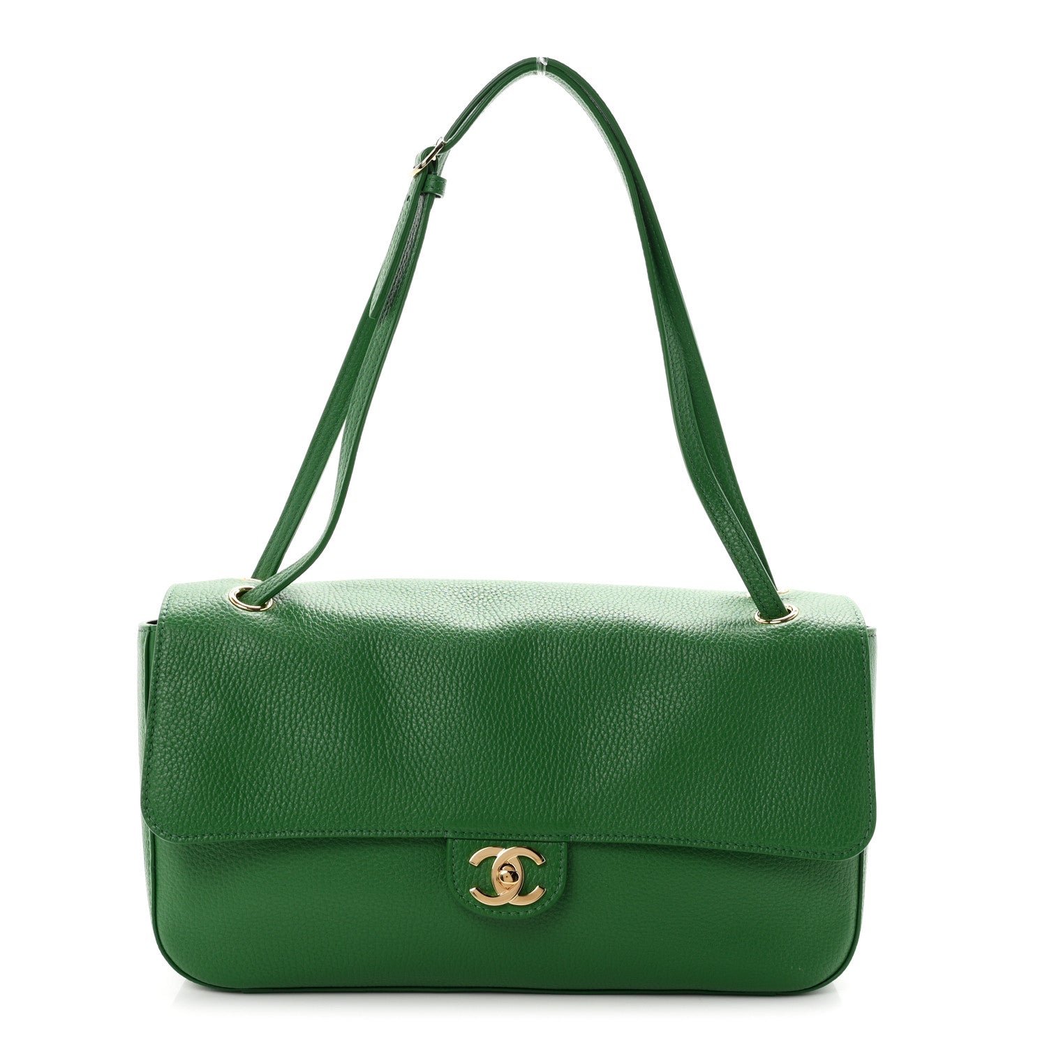 Chanel Grained Calfskin Small Souplissimo Maxi Flap Green