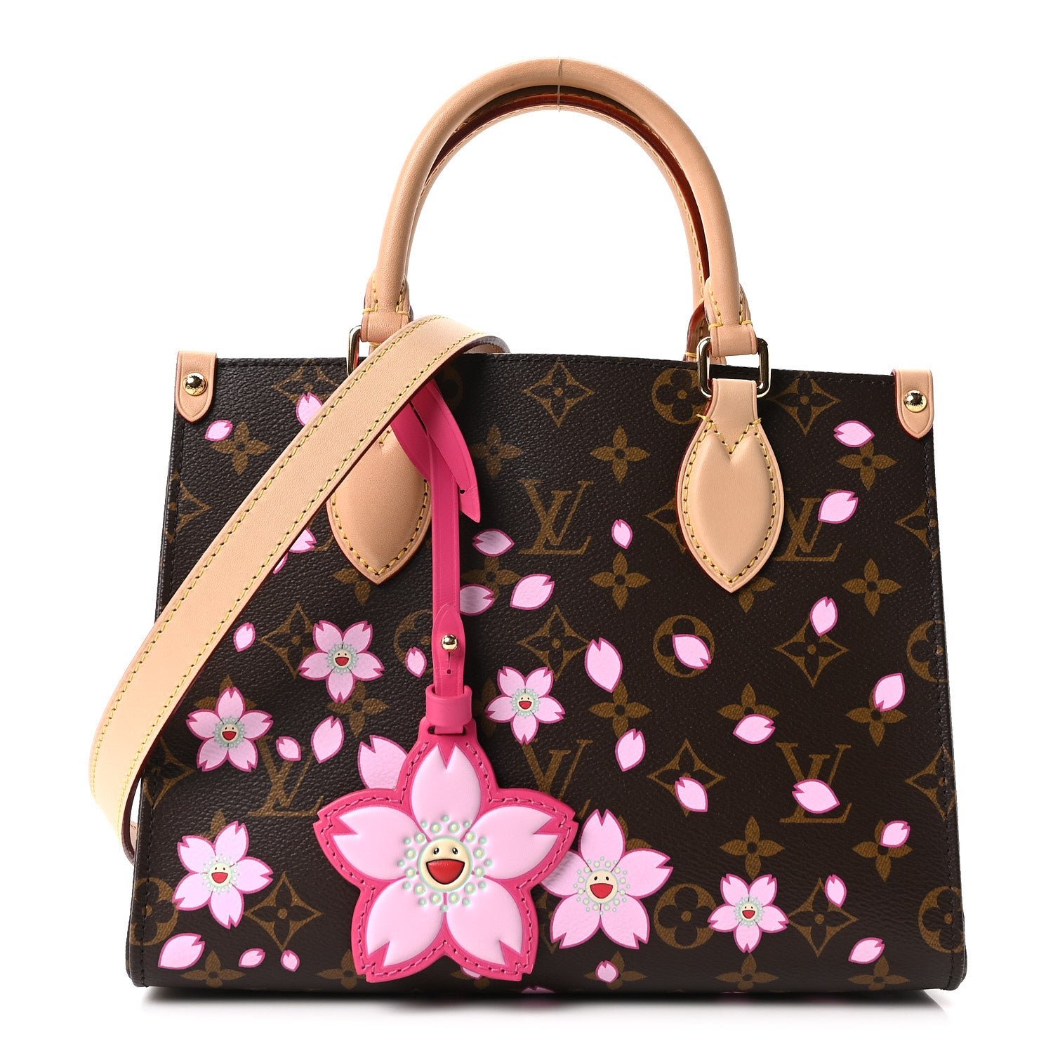 Louis Vuitton LV X TM Monogram Cherry Blossom Onthego PM Sakura Brown