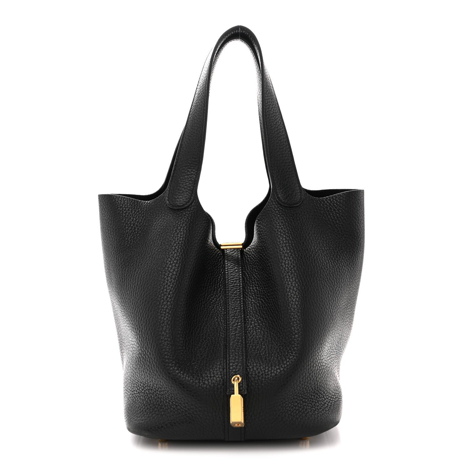Hermes Taurillon Clemence Picotin Lock 22 MM  Black