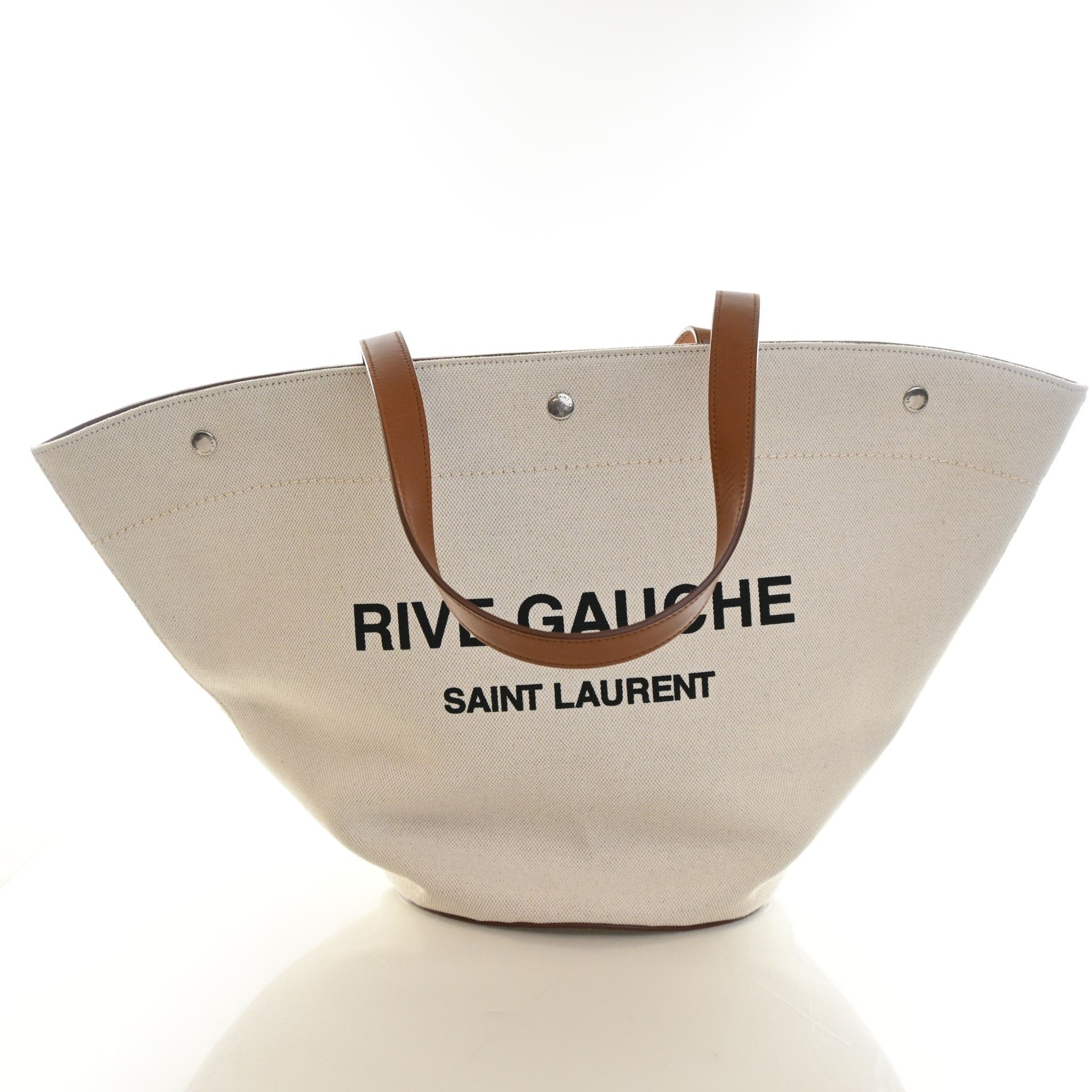 Saint Laurent Mixed Fibers Rive Gauche Cabas Tote