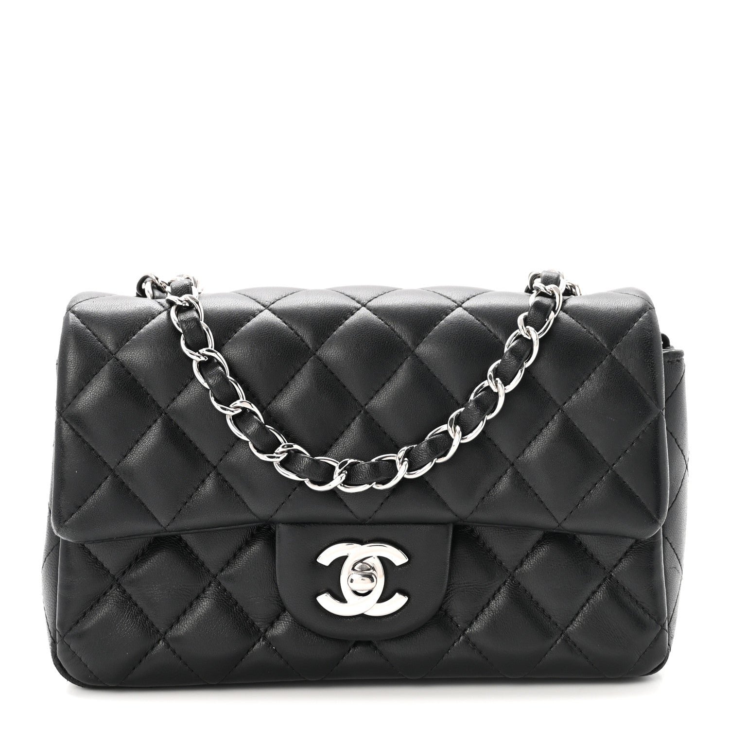 Chanel Lambskin Quilted Mini Rectangular Flap