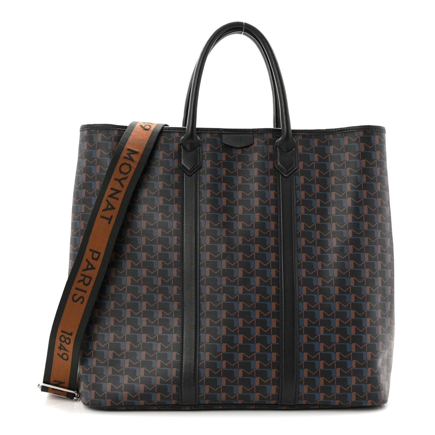Moynat Toile Cabas 48H Maxi Monogram Black Blue