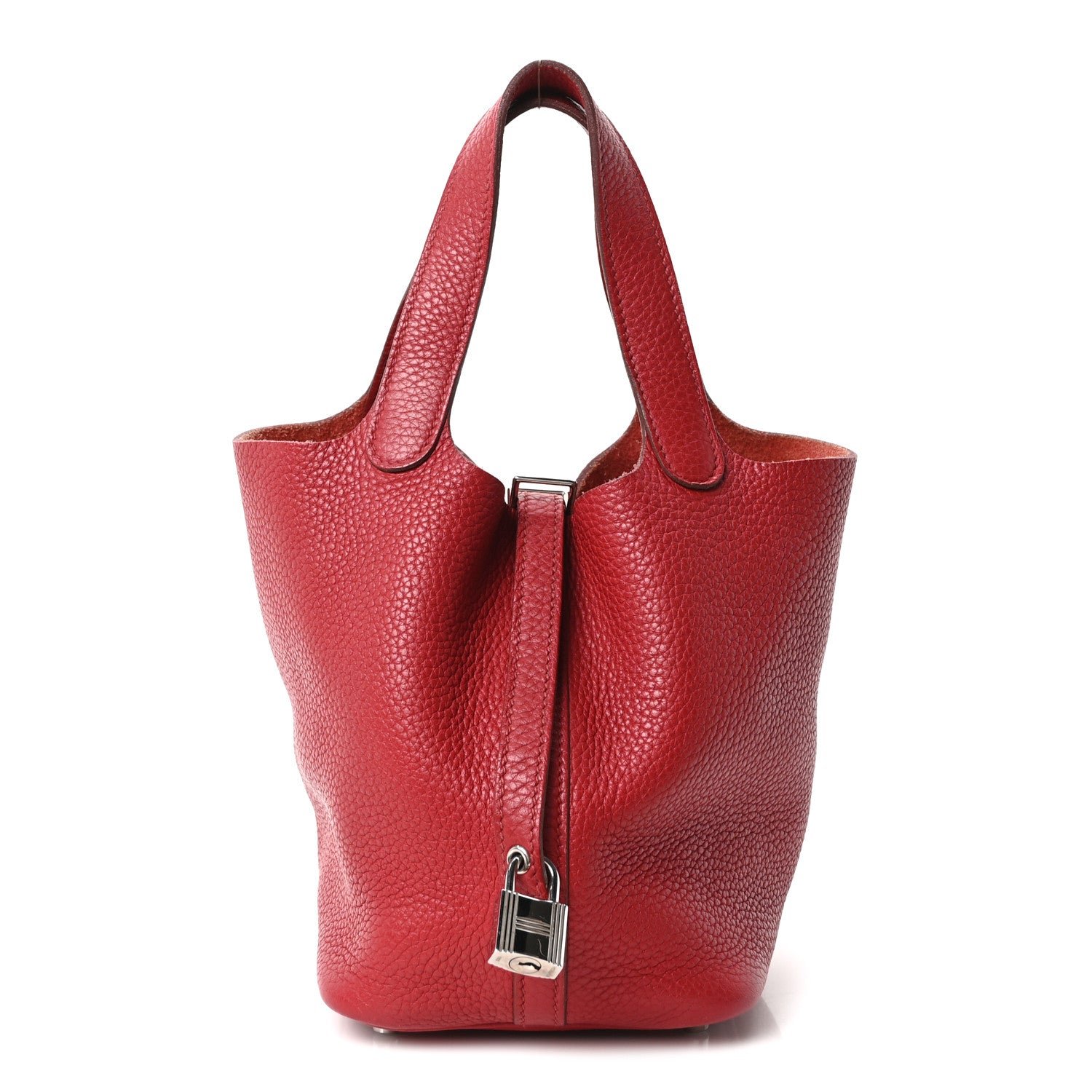 Hermes Taurillon Clemence Picotin Lock 18 PM Rouge Garance