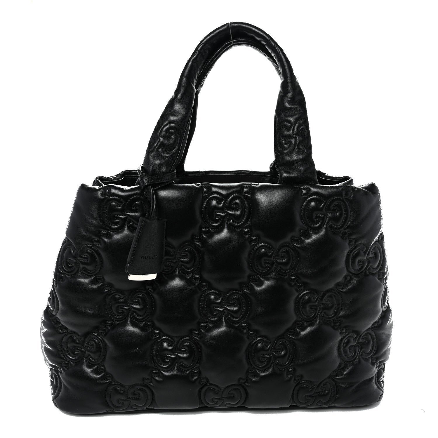 Gucci Calfskin GG Matelasse Large Tote Black