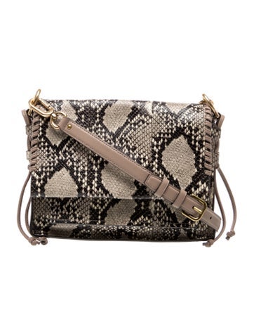 Embossed Leather Crossbody Bag