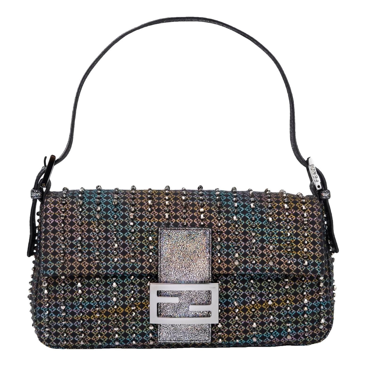 Baguette glitter handbag