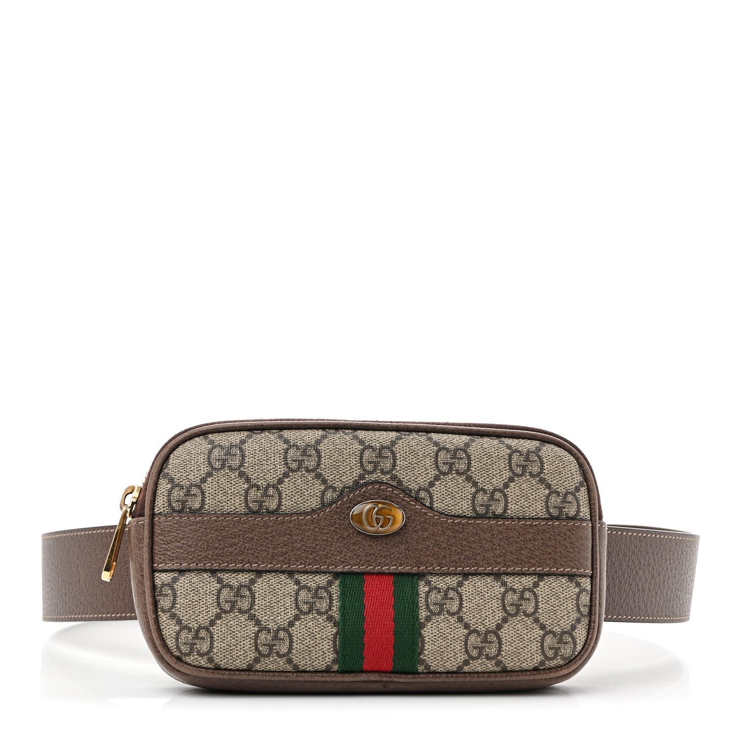 Gucci GG Supreme Monogram Ophidia Belted iPhone Case 85 34 Dark Brown