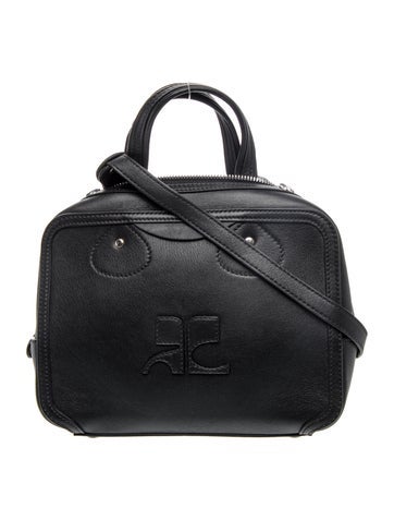 Courreges Leather Top Handle Bag
