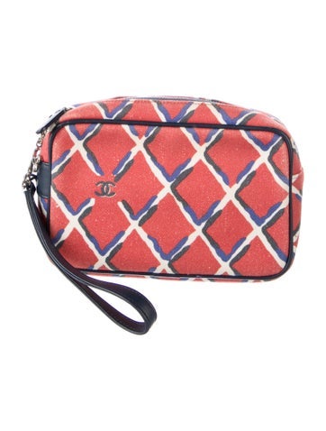 CC Denim Zip Wristlet