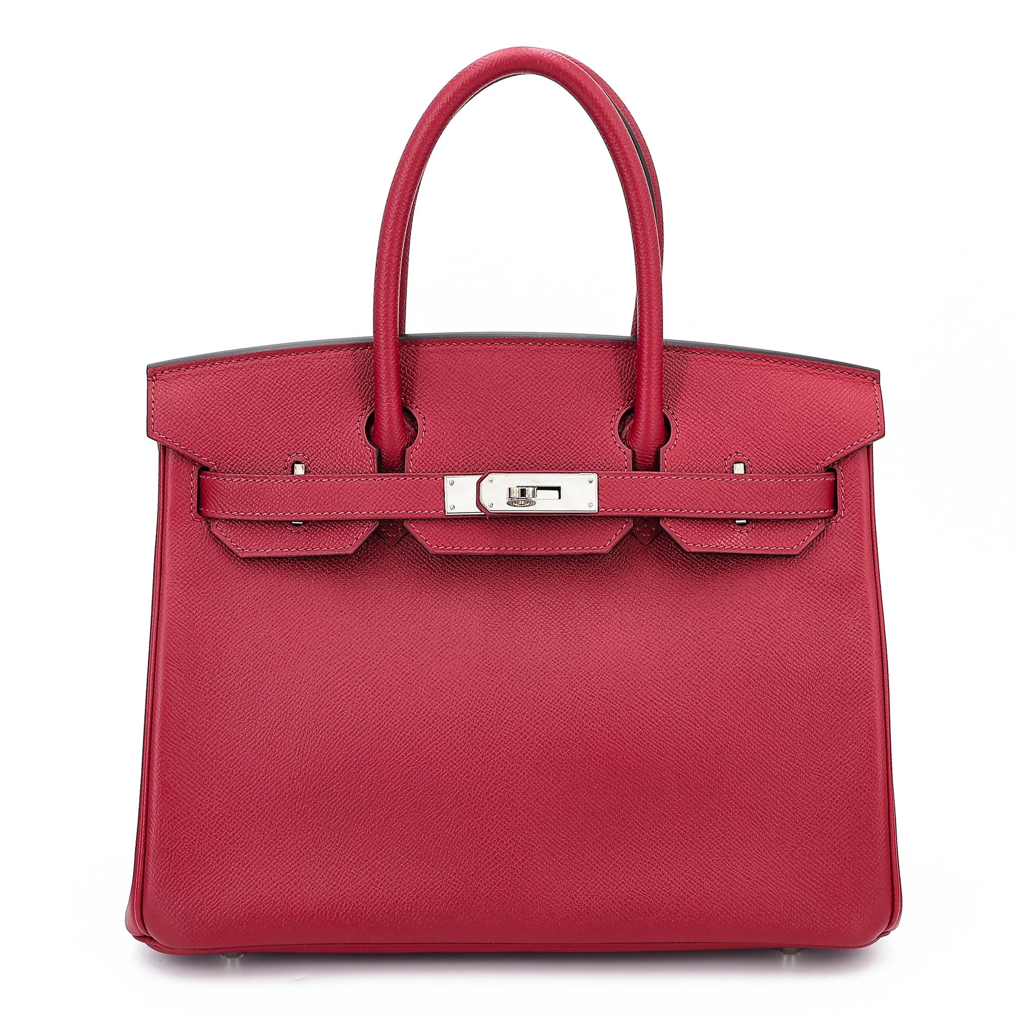 Excellent ( Rank SA ) HERMÈS Birkin 30 Rouge Grenat (K1) Epsom Palladium hardware X (2016)