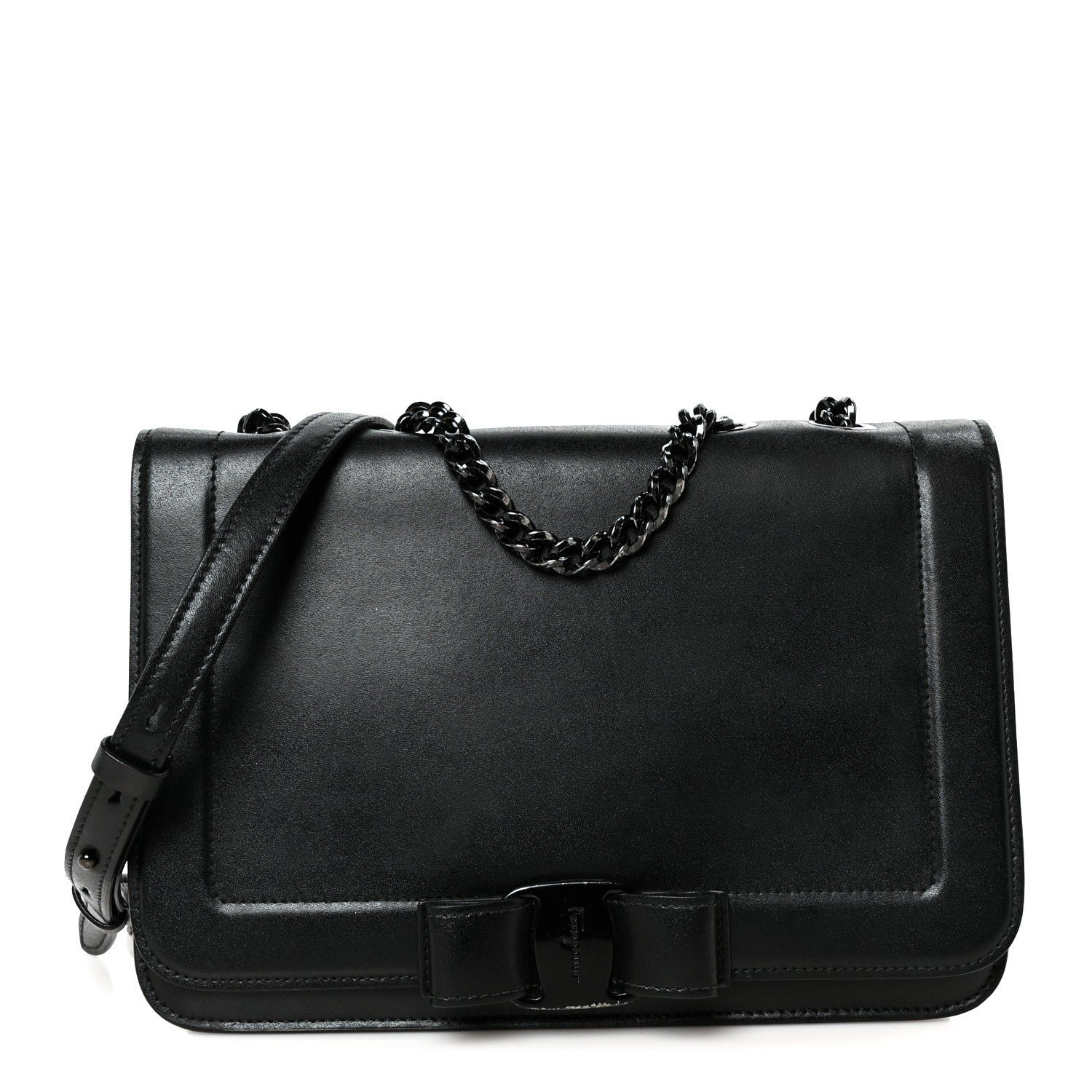 Ferragamo Salvatore Ferragamo Smooth Calfskin Vara Rainbow Crossbody Bag Bonbon