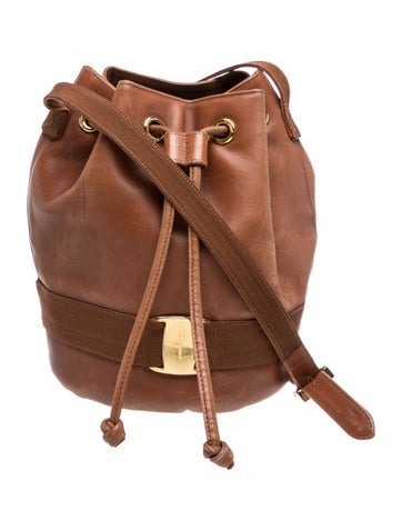 Ferragamo Leather Bucket Bag