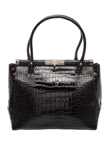 Embossed Leather Shoulder Bag