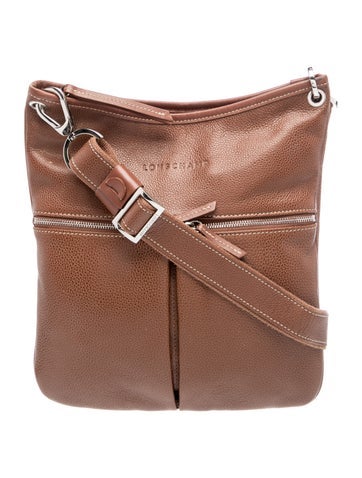 Longchamp Leather Messenger Bag